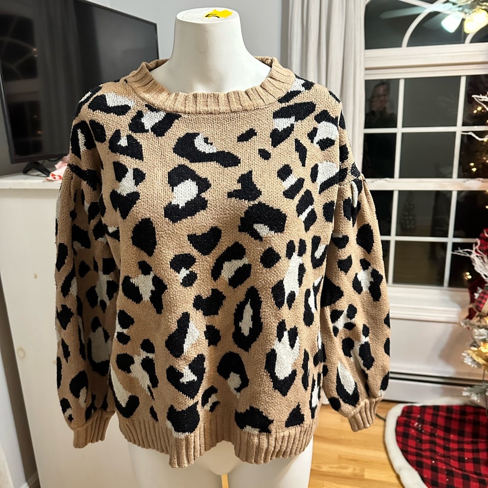 Women’s animal print sweater.